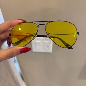 Ray-Ban Aviator Glasses with Yellow Lenses